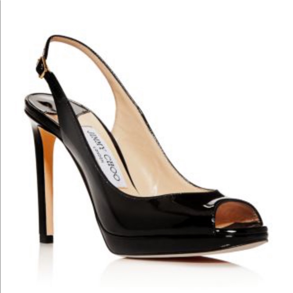 JIMMY CHOO NOVA PATENT LEATHER HEEL